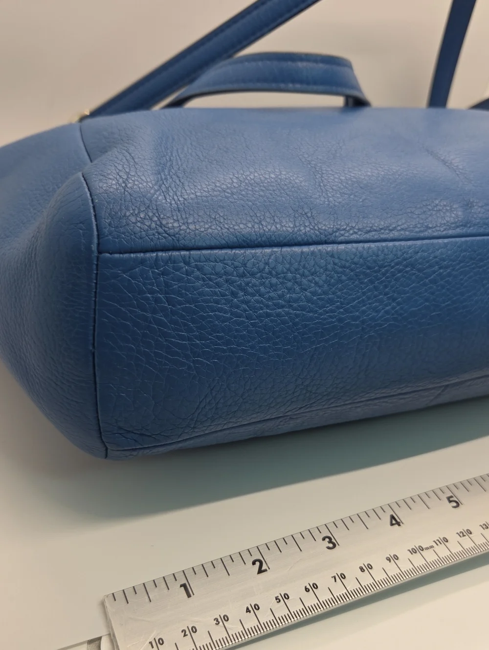 Coach Small Kelsey Cobalt Blue Pebbled Leather Shoulder Bag